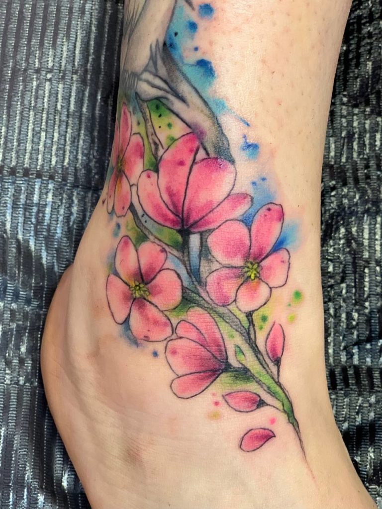 watercolor tattoo flowers